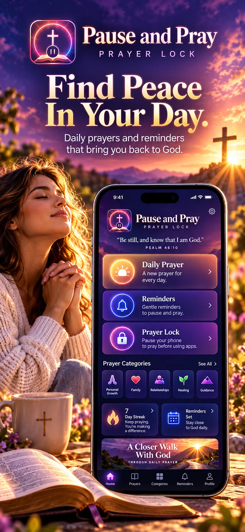 Prayer Categories feature